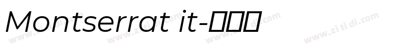 Montserrat it字体转换